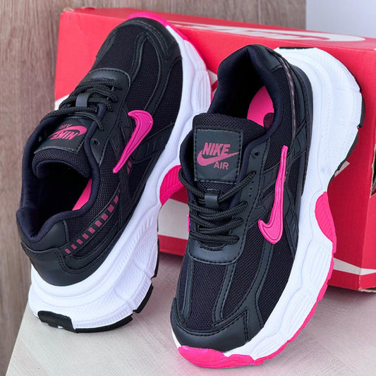 TENIS NIKE AIR NEGRO X FUCSIA
