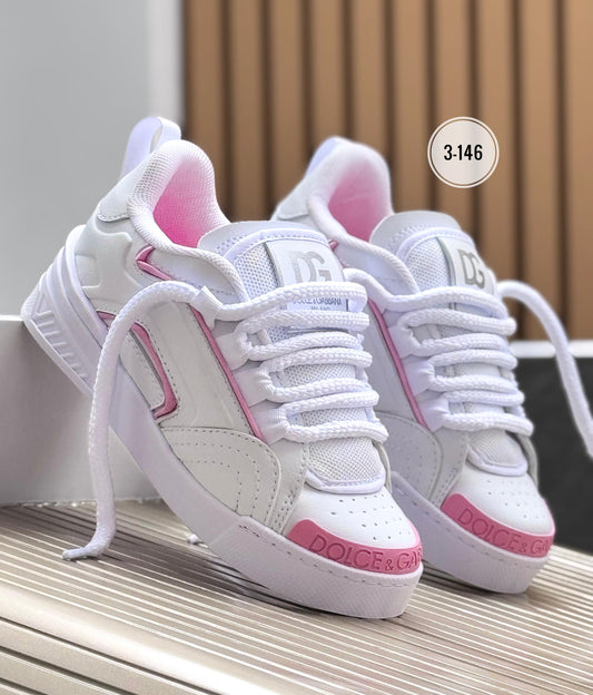 TENIS DOLCE DAMA BLANCO X ROSA